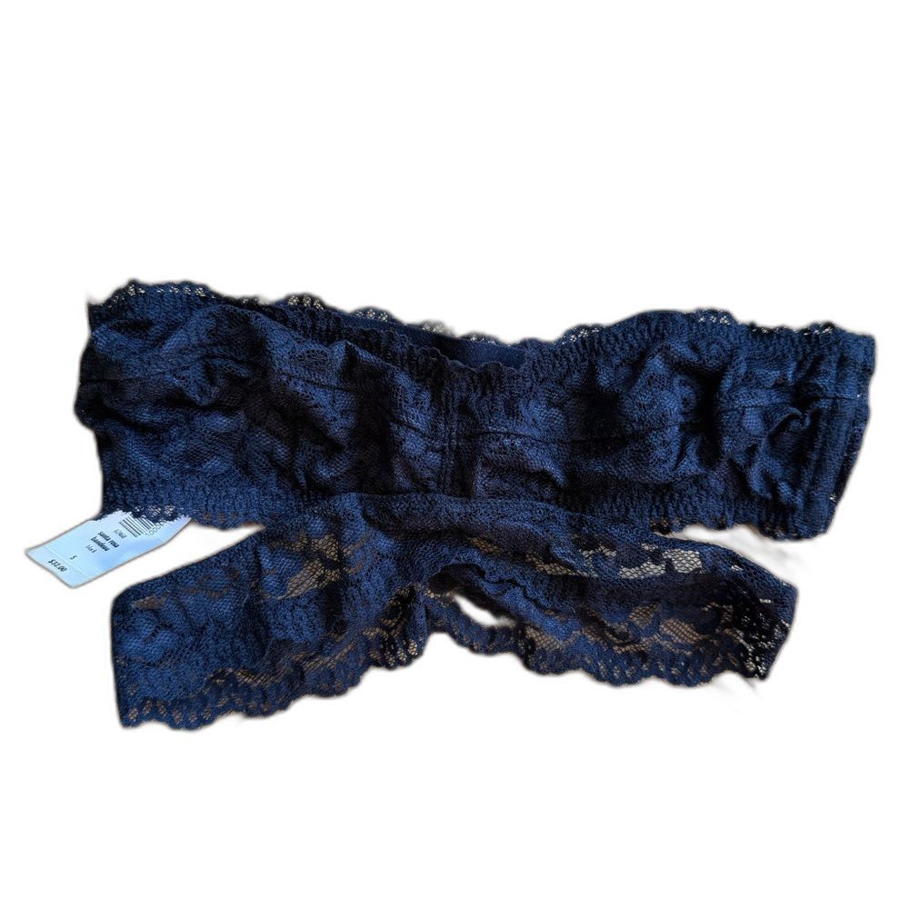 NWT Aritzia Talula Santa Rosa Bandeau Top, Black Lace, Size S